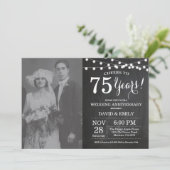Invitation Photo de tableau noir pour 75e anniversaire de mar (Debout devant)