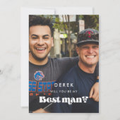 Invitation Photo de témoin de mariage vintage (Devant)