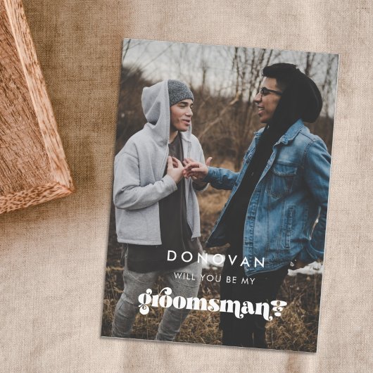 Invitation Photo de témoin de mariage vintage