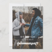 Invitation Photo de témoin de mariage vintage (Devant)