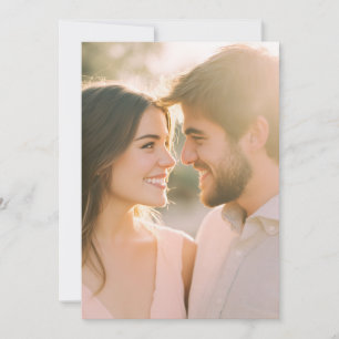 Invitation Photo de tendre chaleur rose