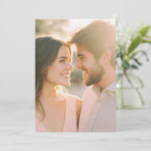 Invitation Photo de tendre chaleur rose (Debout devant)