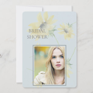 Invitation Photo de tournesol pâle Douce Mariage en personne