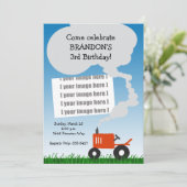 Invitation photo de Tractor : Tracteur rouge (Debout devant)