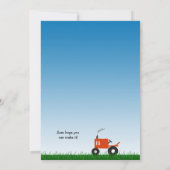 Invitation photo de Tractor : Tracteur rouge (Dos)