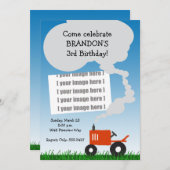 Invitation photo de Tractor : Tracteur rouge (Devant / Derrière)