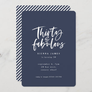 invitation photo de trente et fabuleux anniversair