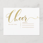 Invitation photo de vacances de Nouvel An Cheer Go (Dos)