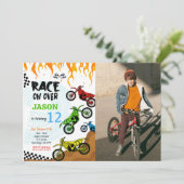 Invitation photo de vélo modifiable (Debout devant)