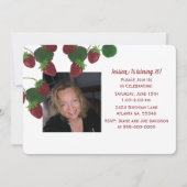 Invitation Photo de vigne de fraise (Devant)