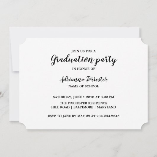 Invitation Photo Décontracté Gras simple (Dos)