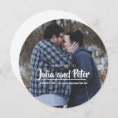 Invitation Photo décontractée Enregistrer la date Round Maria (Devant / Derrière)
