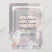 Invitation Photo défraîchi moderne Simple Mariage de typograp (Devant / Derrière)