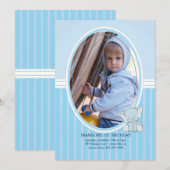 Invitation photo d'éléphant bébé (Devant / Derrière)