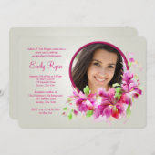 Invitation photo Dendrobium Orchids (Devant / Derrière)