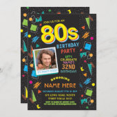 Invitation photo des années 80 (Devant / Derrière)