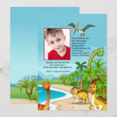 Invitation photo des dinosaures des marais (Devant / Derrière)