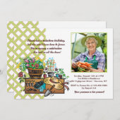 Invitation photo des outils de jardin (Devant / Derrière)
