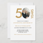 Invitation Photo design moderne 50E anniversaire de Mariage (Devant)
