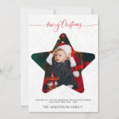 Invitation Photo d'étoile moderne Joyeux Noël (Devant)