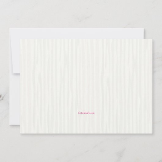 Invitation photo d'expression rose (Dos)