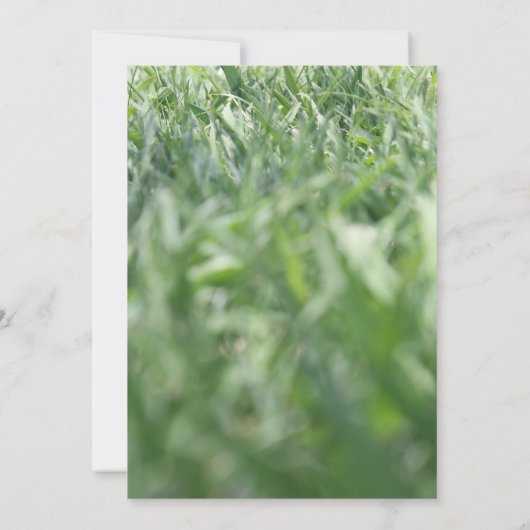 Invitation Photo d'Herbe Verte, Fête ou Événement Extérieur C (Dos)