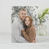 Invitation Photo d'hiver serein (Debout devant)