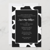 Invitation Photo d'impression de vache (Dos)