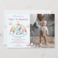 Photo Dinosaur 1er Anniversaire coloré mignon