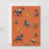 Invitation Photo Dinosaur Typographie Cool Anniversaire (Dos)