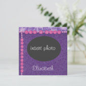 Invitation Photo d'insertion baby shower-fille (Debout devant)