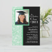 Invitation Photo d'invitation à la remise des diplômes Classy (Debout devant)