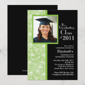 Invitation Photo d'invitation à la remise des diplômes Classy (Devant / Derrière)