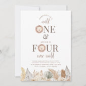 Invitation Photo d'invitation conjointe Wild One et Four Ever (Devant)