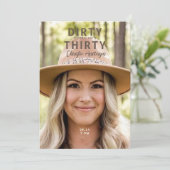 Invitation Photo Dirty Trente Anniversaire (Debout devant)