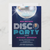 Invitation Photo Disco Party Fun Moderne Retro 60e anniversai (Devant)