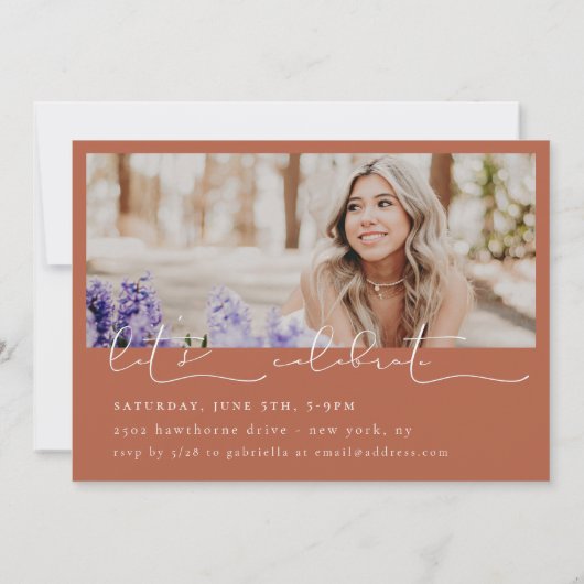 Invitation Photo d'obtention d'un instantané de script (Dos)