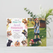 Invitation Photo Dog Pawty Anniversaire (Debout devant)