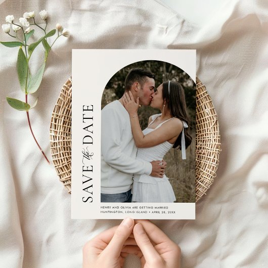 Invitation Photo Dome Off Center de la modernité Enregistrer