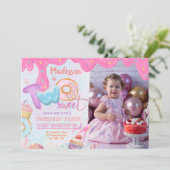 Invitation Photo Donut Two Sweet 2e anniversaire (Debout devant)