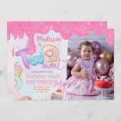 Invitation Photo Donut Two Sweet 2e anniversaire (Devant / Derrière)