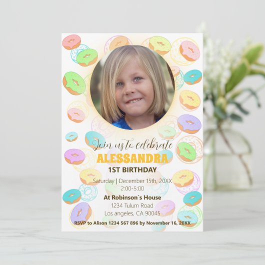 Invitation Photo Donuts (Debout devant)