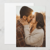 Invitation Photo dorée romantique (Devant / Derrière)