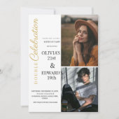 Invitation Photo Double fête d'anniversaire (Devant)