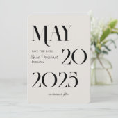 Invitation Photo dramatique moderne Enregistrer la date (Debout devant)