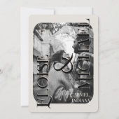 Invitation Photo dramatique moderne Enregistrer la date (Dos)