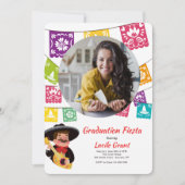 Invitation Photo Drapeaux de Fiesta (Devant)