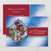 Invitation photo du 10ème anniversaire de mariage (Devant / Derrière)