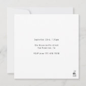 Invitation photo du 16e anniversaire (Dos)