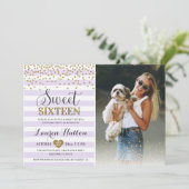 Invitation Photo du 16e anniversaire de la Lavender Sweet six (Debout devant)